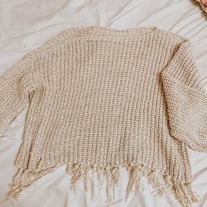 Altar’d State Creme Macramé / Bohemian Sweater